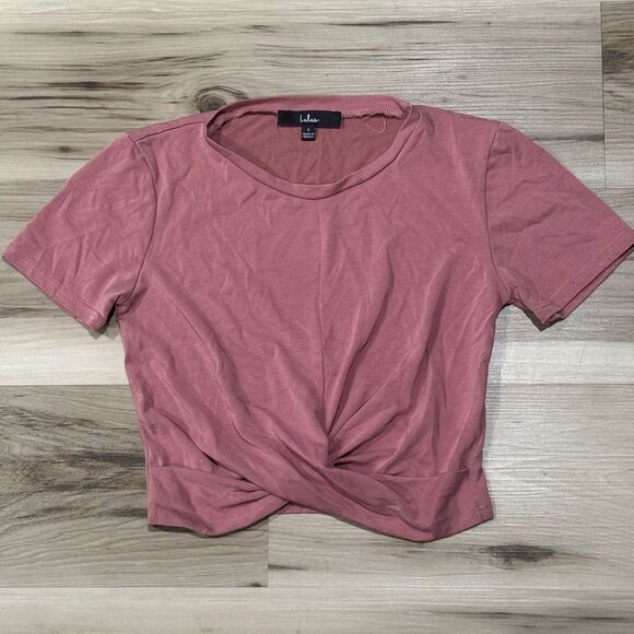 Lulus All-Access Pass Dusty Rose Crop Top Women’s Small - Picture 2 of 4